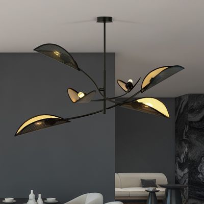 Emibig Lighting Taklampa LOTUS 6 SVART/GULD