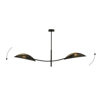 Emibig Lighting Taklampa LOTUS 2 SVART/GULD