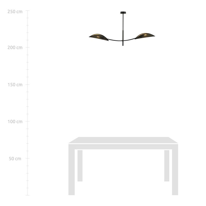 Emibig Lighting Taklampa LOTUS 2 SVART/GULD