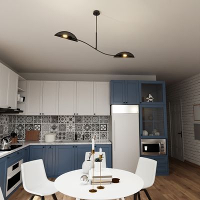Emibig Lighting Taklampa LOTUS 2 SVART/GULD