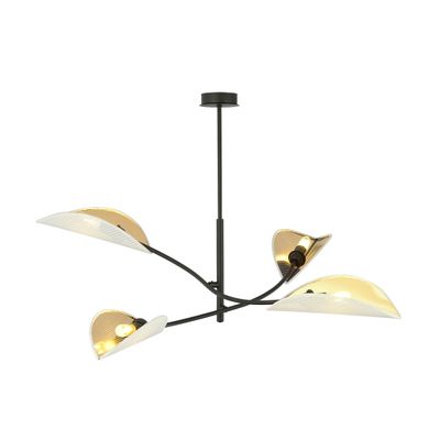Emibig Lighting Taklampa LOTUS 4 VIT/GULD