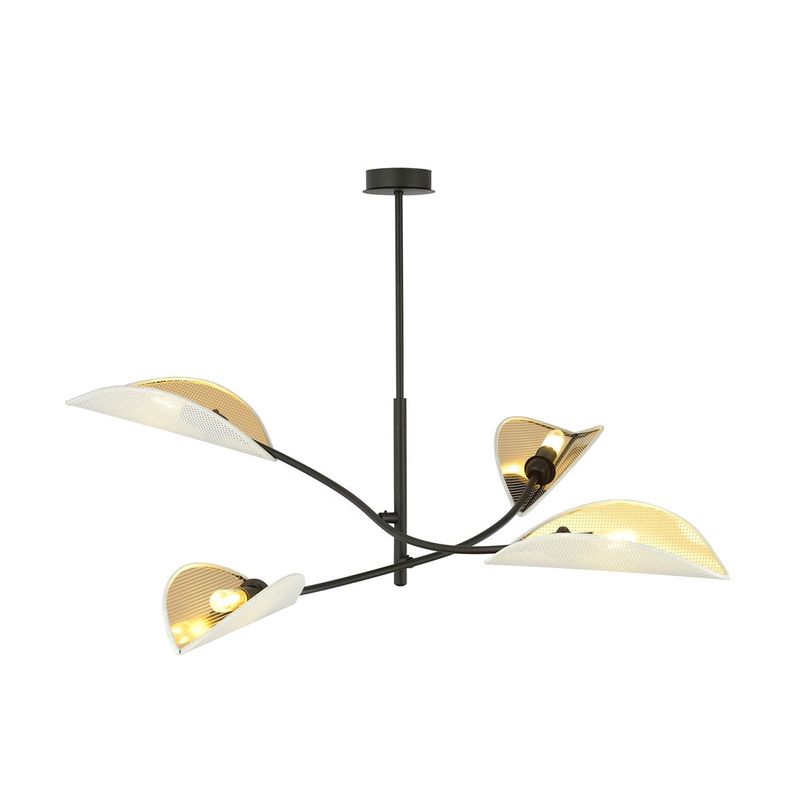 Emibig Lighting Taklampa LOTUS 4 VIT/GULD