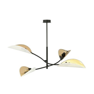 Emibig Lighting Taklampa LOTUS 4 VIT/GULD