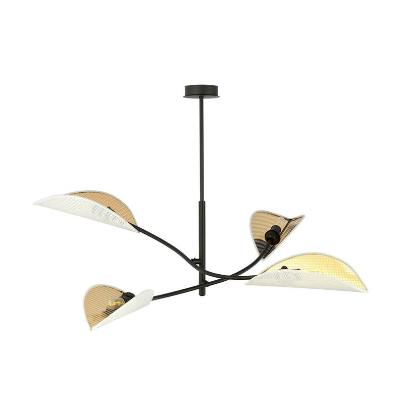 Emibig Lighting Taklampa LOTUS 4 VIT/GULD