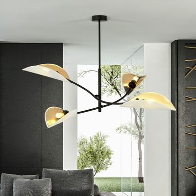 Emibig Lighting Taklampa LOTUS 4 VIT/GULD