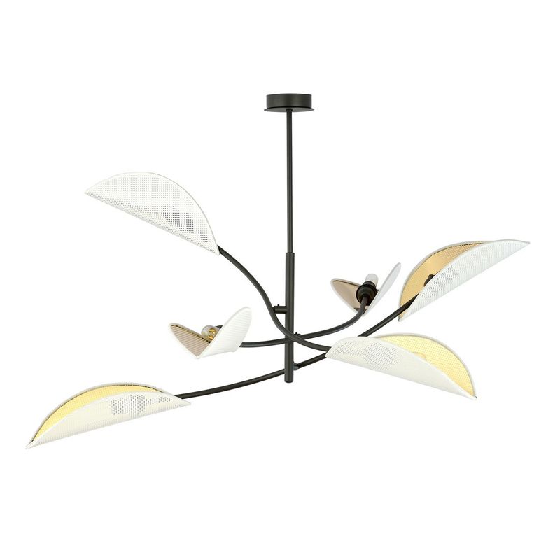 Emibig Lighting Taklampa LOTUS 6 VIT/GULD