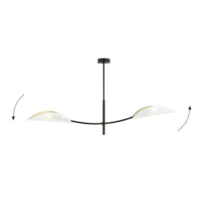 Emibig Lighting Taklampa LOTUS 2 VIT/GULD
