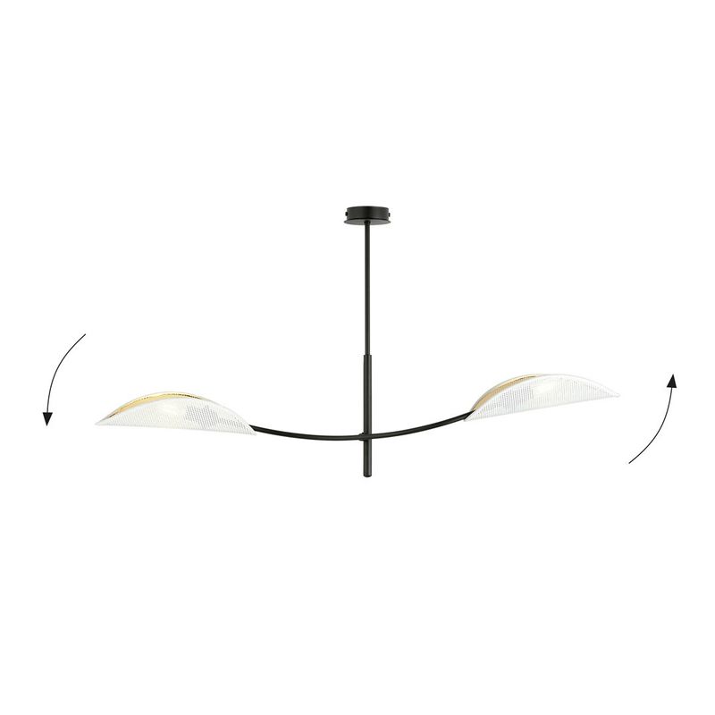 Emibig Lighting Taklampa LOTUS 2 VIT/GULD