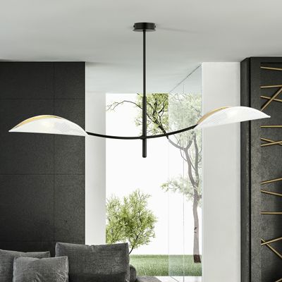 Emibig Lighting Taklampa LOTUS 2 VIT/GULD