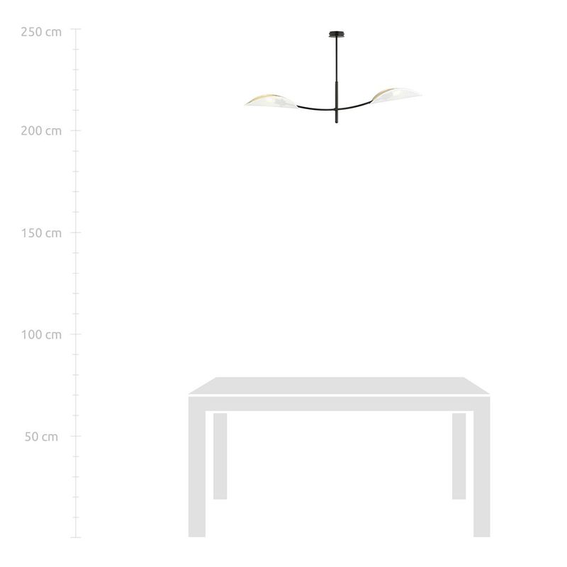 Emibig Lighting Taklampa LOTUS 2 VIT/GULD