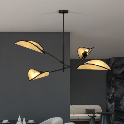 Emibig Lighting Taklampa LOTUS 4 SVART/ROTTING