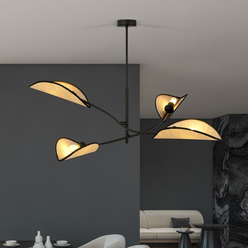 Emibig Lighting Taklampa LOTUS 4 SVART/ROTTING