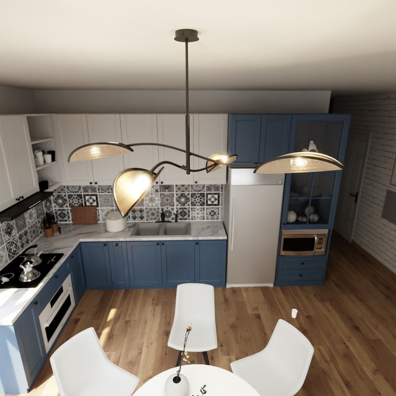 Emibig Lighting Taklampa LOTUS 4 SVART/ROTTING