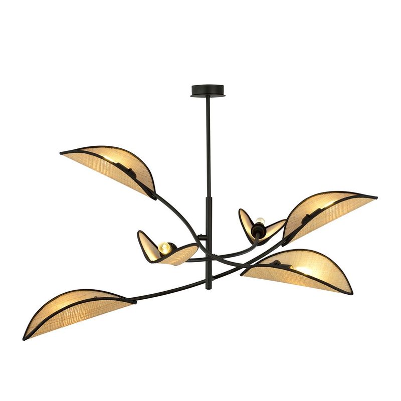 Emibig Lighting Taklampa LOTUS 6 SVART/ROTTING
