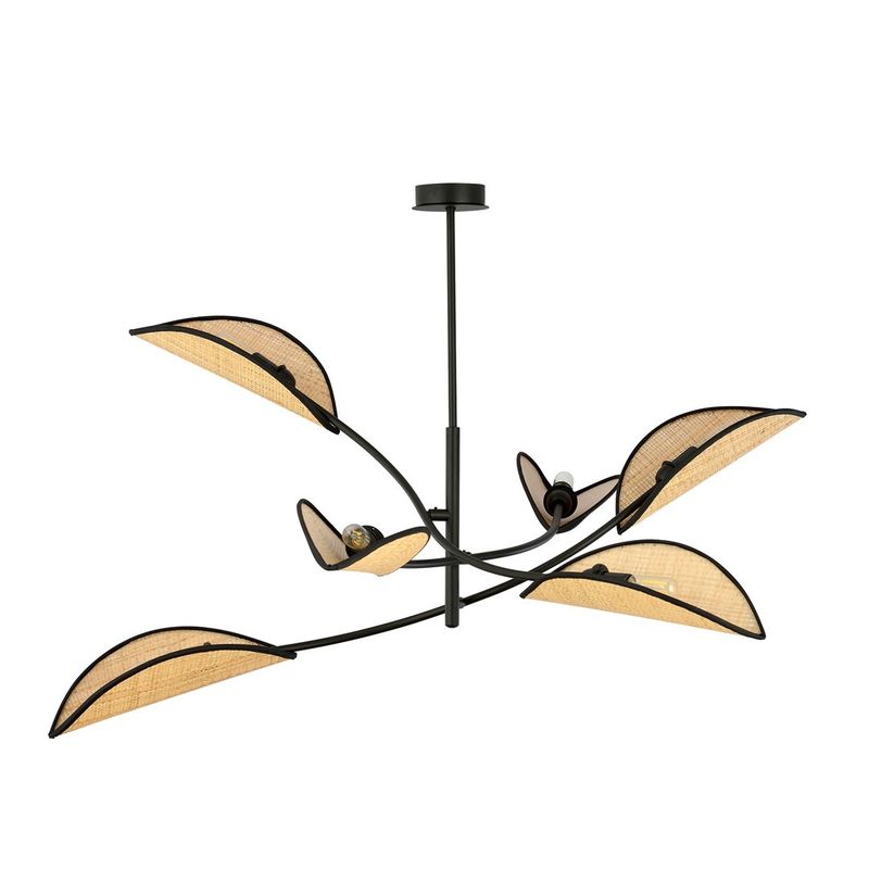 Emibig Lighting Taklampa LOTUS 6 SVART/ROTTING
