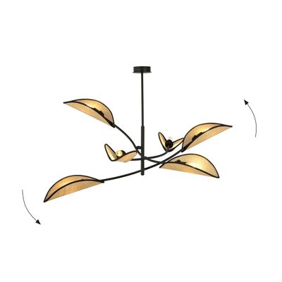 Emibig Lighting Taklampa LOTUS 6 SVART/ROTTING