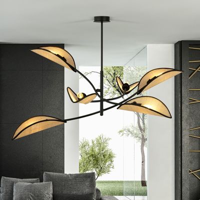 Emibig Lighting Taklampa LOTUS 6 SVART/ROTTING