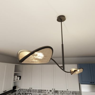 Emibig Lighting Taklampa LOTUS 2 SVART/ROTTING