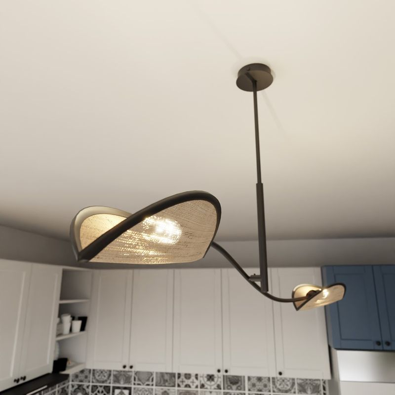 Emibig Lighting Taklampa LOTUS 2 SVART/ROTTING