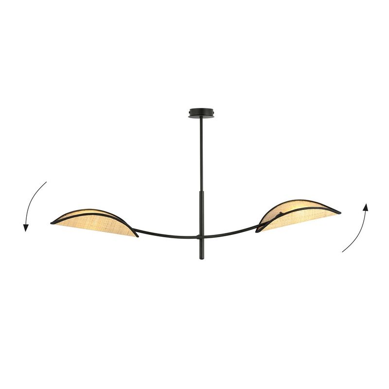 Emibig Lighting Taklampa LOTUS 2 SVART/ROTTING
