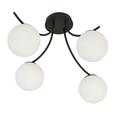 Emibig Lighting Taklampa BOSTON 4 SVART/OPAL