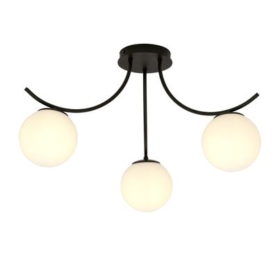 Emibig Lighting Taklampa BOSTON 3 SVART/OPAL