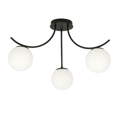 Emibig Lighting Taklampa BOSTON 3 SVART/OPAL