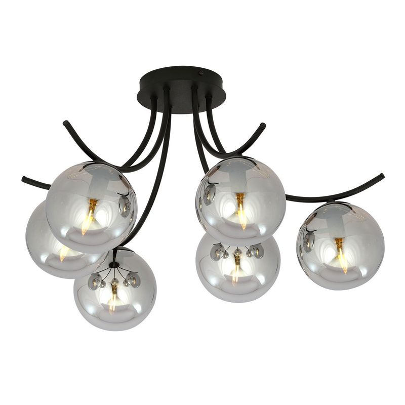 Emibig Lighting Taklampa BOSTON 6 SVART/GRAFIT
