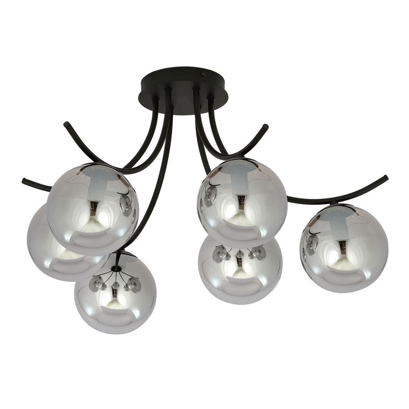 Emibig Lighting Taklampa BOSTON 6 SVART/GRAFIT