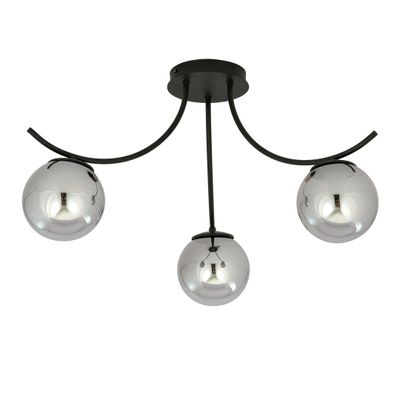 Emibig Lighting Taklampa BOSTON 3 SVART/GRAFIT