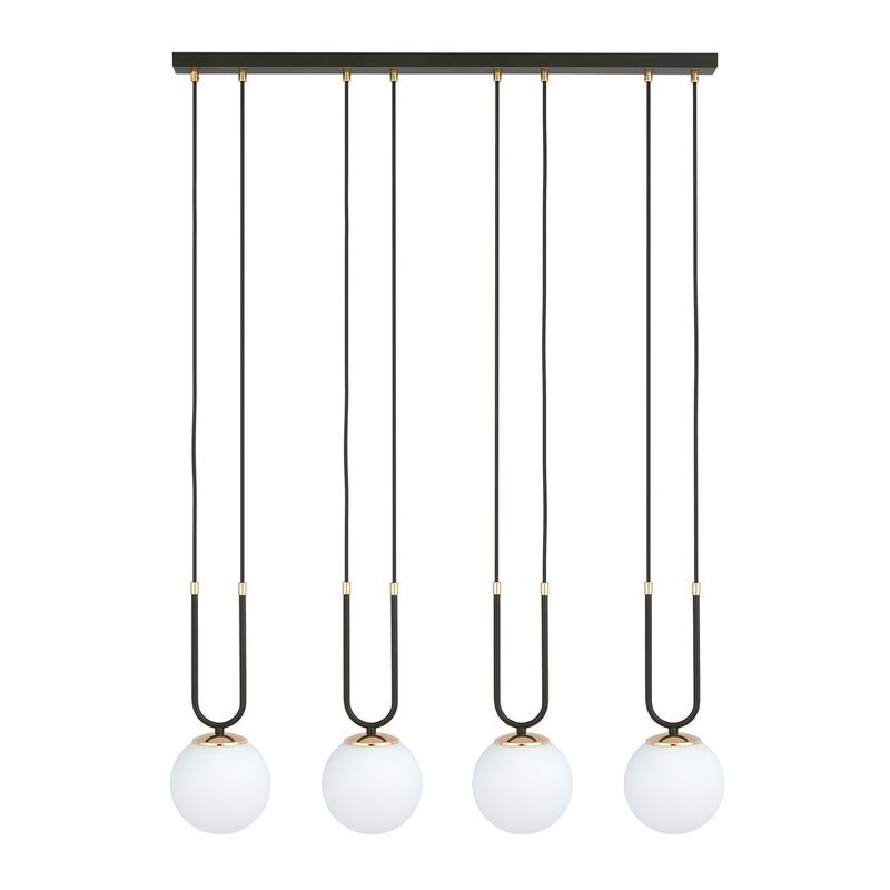 Emibig Lighting Taklampa GLAM 4 SVART/OPAL