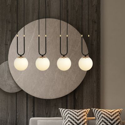Emibig Lighting Taklampa GLAM 4 SVART/OPAL