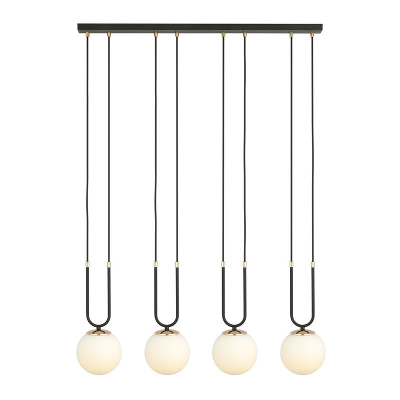 Emibig Lighting Taklampa GLAM 4 SVART/OPAL