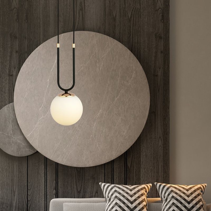 Emibig Lighting Taklampa GLAM 1 SVART/OPAL