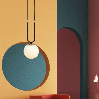 Emibig Lighting Taklampa GLAM 1 SVART/OPAL