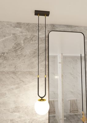 Emibig Lighting Taklampa GLAM 1 SVART/OPAL