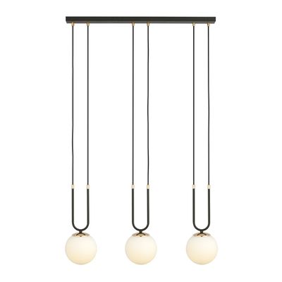 Emibig Lighting Taklampa GLAM 3 SVART/OPAL