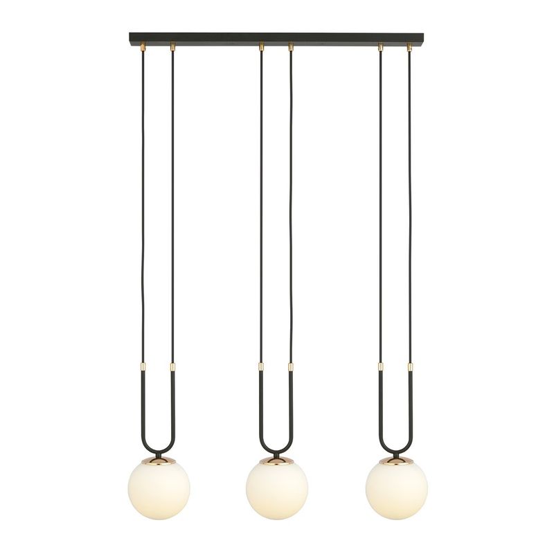 Emibig Lighting Taklampa GLAM 3 SVART/OPAL