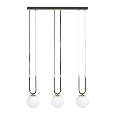 Emibig Lighting Taklampa GLAM 3 SVART/OPAL
