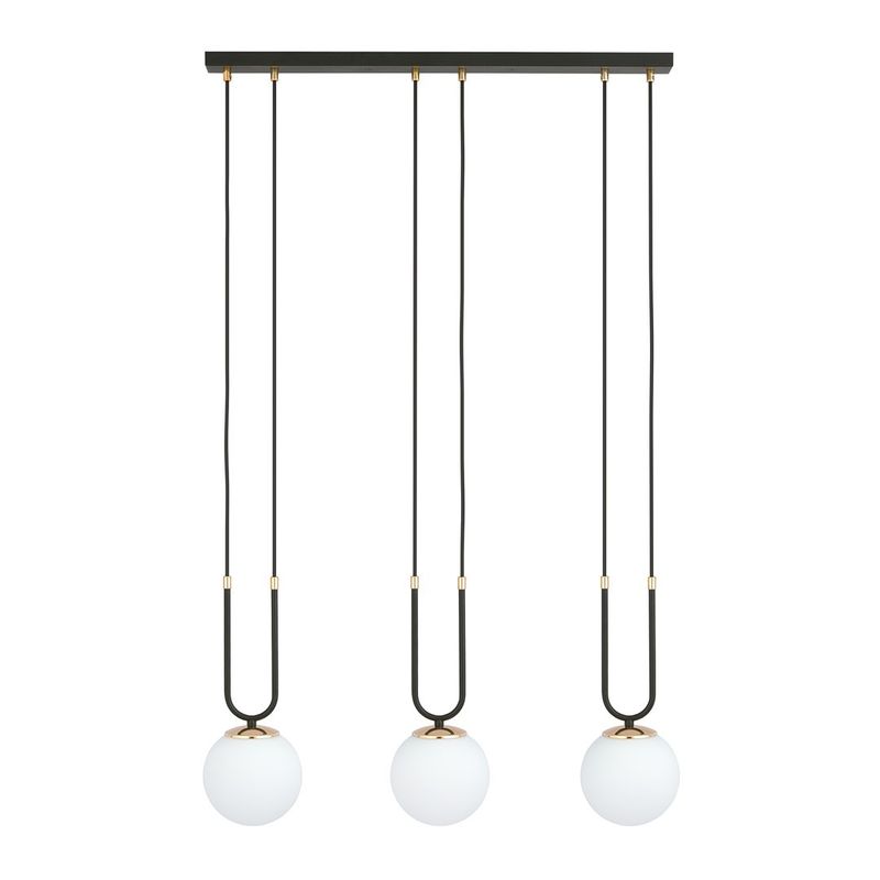 Emibig Lighting Taklampa GLAM 3 SVART/OPAL