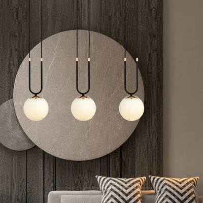 Emibig Lighting Taklampa GLAM 3 SVART/OPAL