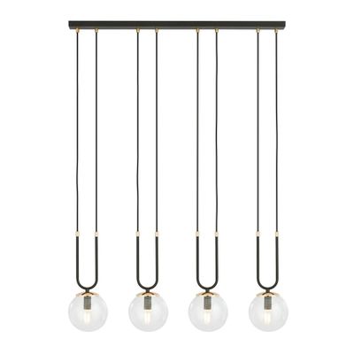 Emibig Lighting Taklampa GLAM 4 SVART/TRANSPARENT