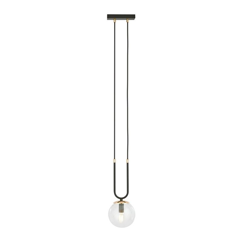 Emibig Lighting Taklampa GLAM 1 SVART/TRANSPARENT