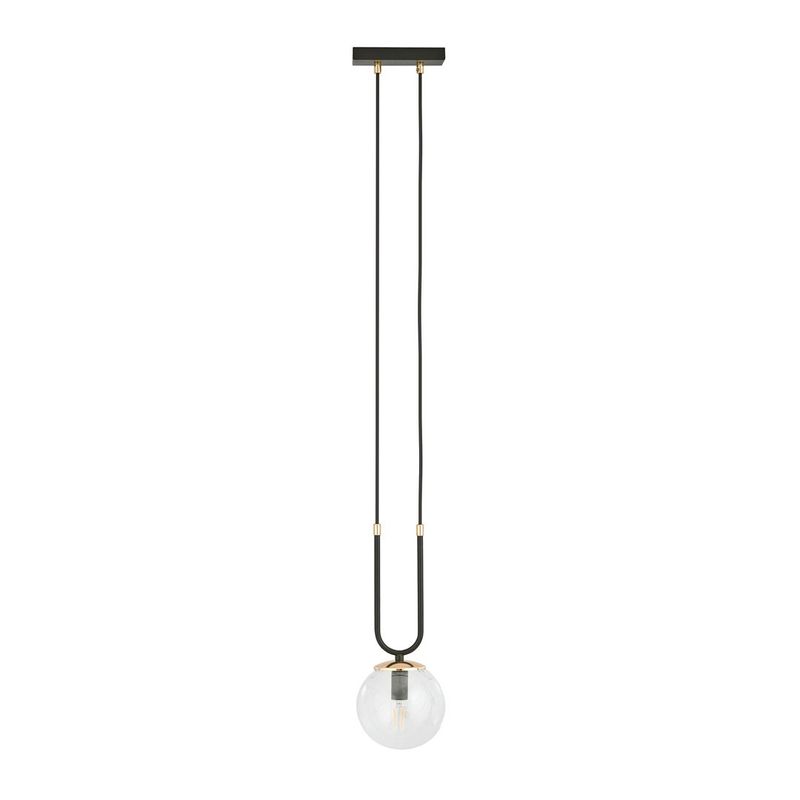 Emibig Lighting Taklampa GLAM 1 SVART/TRANSPARENT