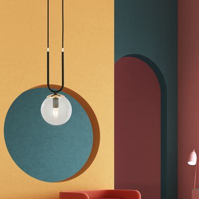 Emibig Lighting Taklampa GLAM 1 SVART/TRANSPARENT