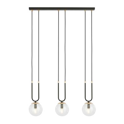 Emibig Lighting Taklampa GLAM 3 SVART/TRANSPARENT