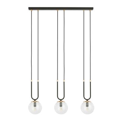 Emibig Lighting Taklampa GLAM 3 SVART/TRANSPARENT