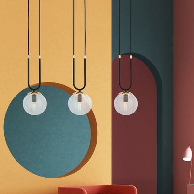 Emibig Lighting Taklampa GLAM 3 SVART/TRANSPARENT