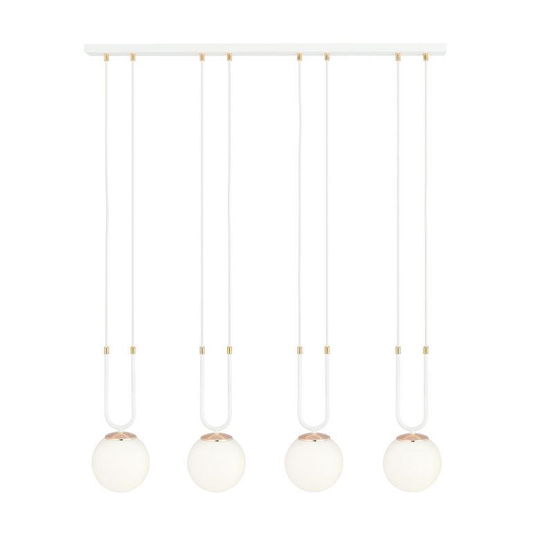 Emibig Lighting Taklampa GLAM 4 VIT/OPAL