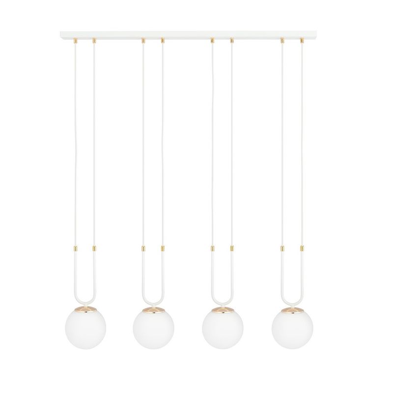 Emibig Lighting Taklampa GLAM 4 VIT/OPAL